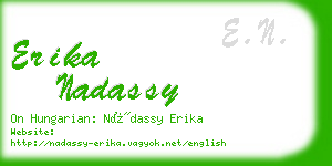 erika nadassy business card
